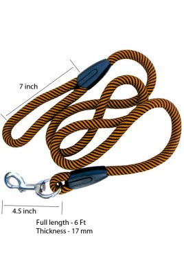 Super Dog Nylon Rope Large(6ft) Brown X Thick